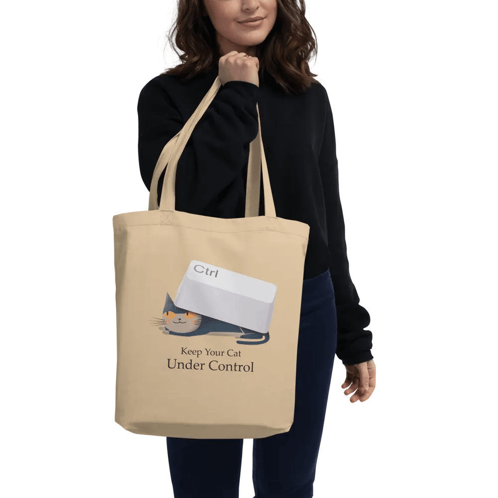 Keep Your Cat Under Control Eco-Friendly Tote Bag product image (2)