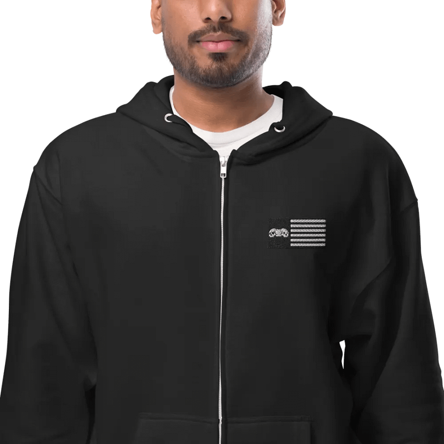 DL flag Fleece Zip Up Hoodie product image (2)