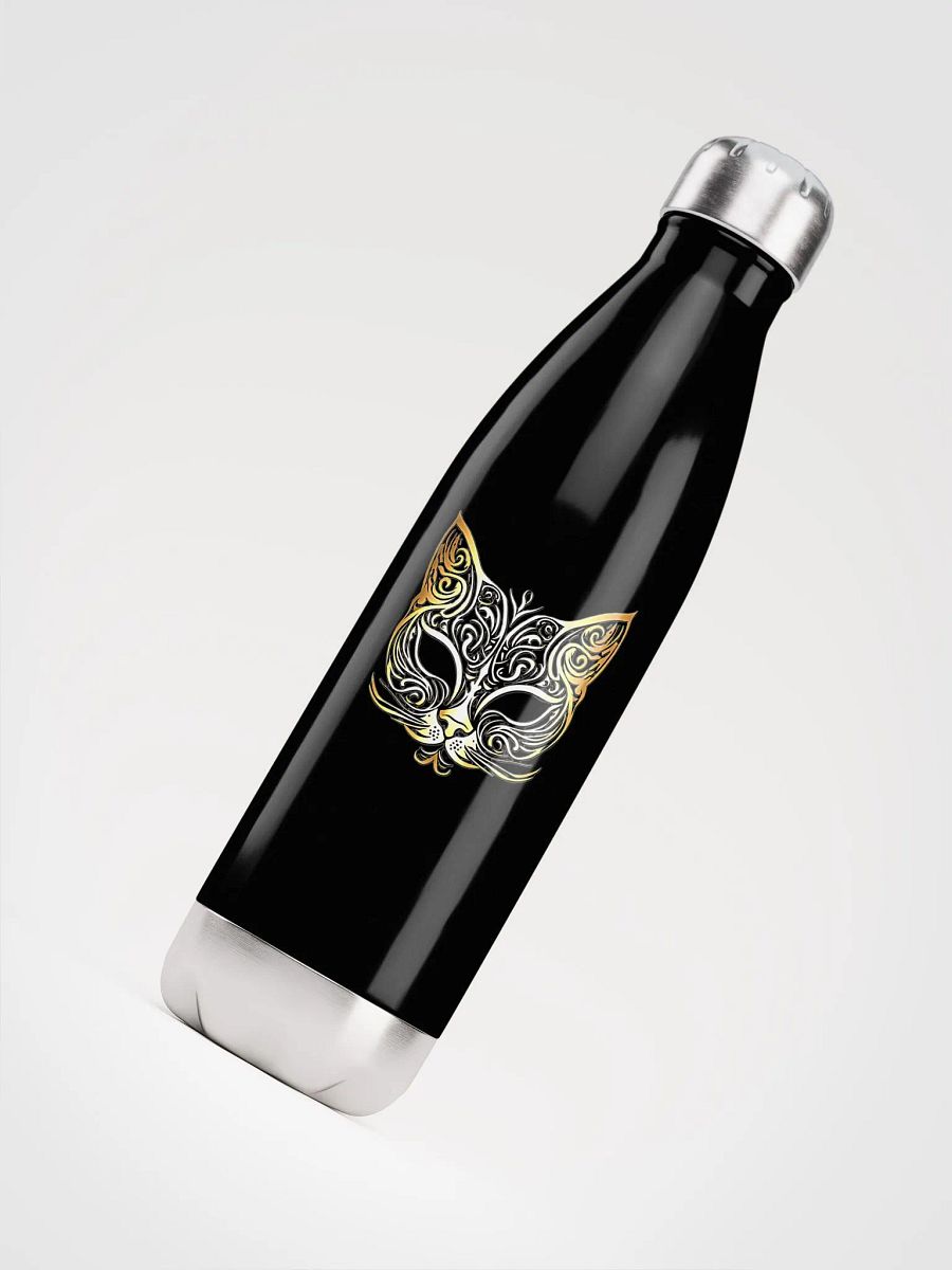 Regal Feline Gold Mask Stainless Steel Water Bottle product image (3)