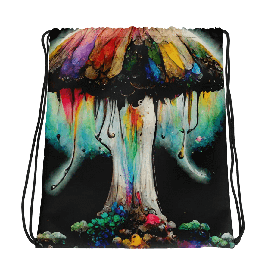 Psychedelic Mushroom All-Over Print Drawstring Bag product image (1)