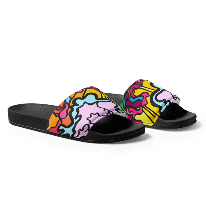 Vibrant Swirls Women's Slides - Wave at Sunset product image (2)
