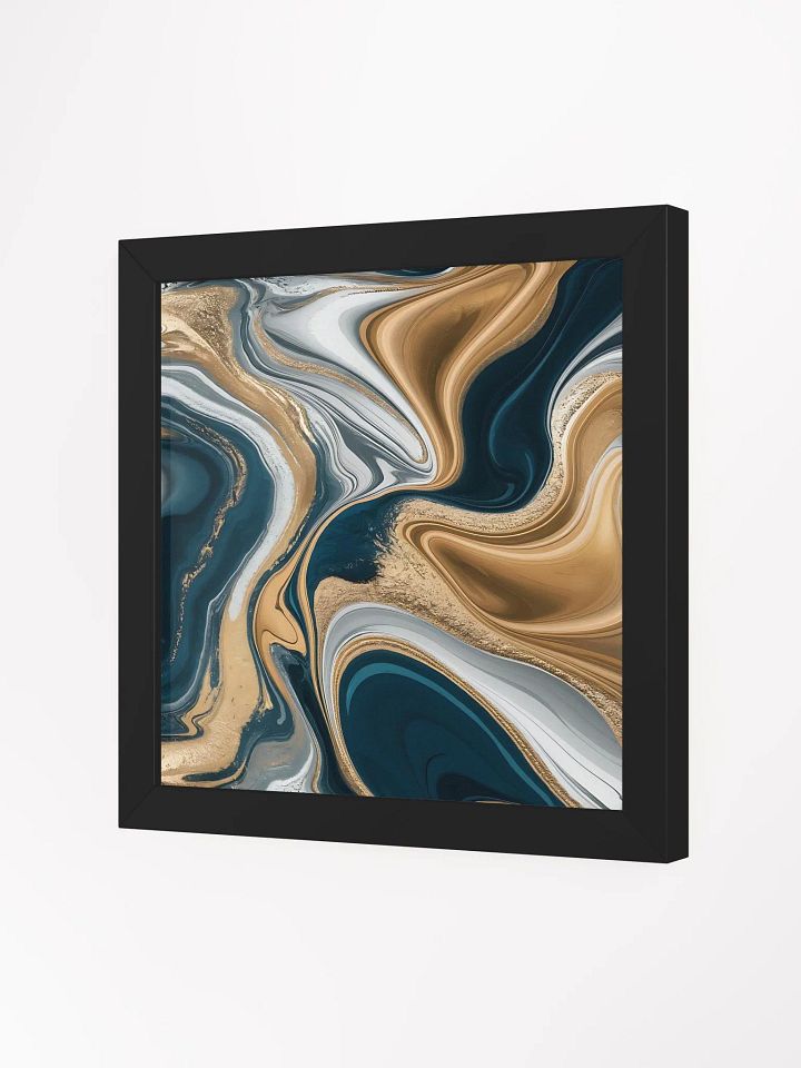 Golden Marble Swirl Framed Poster product image (3)