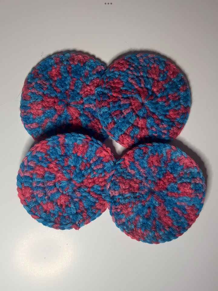 Cotten candy crochet coasters 4 pack product image (1)