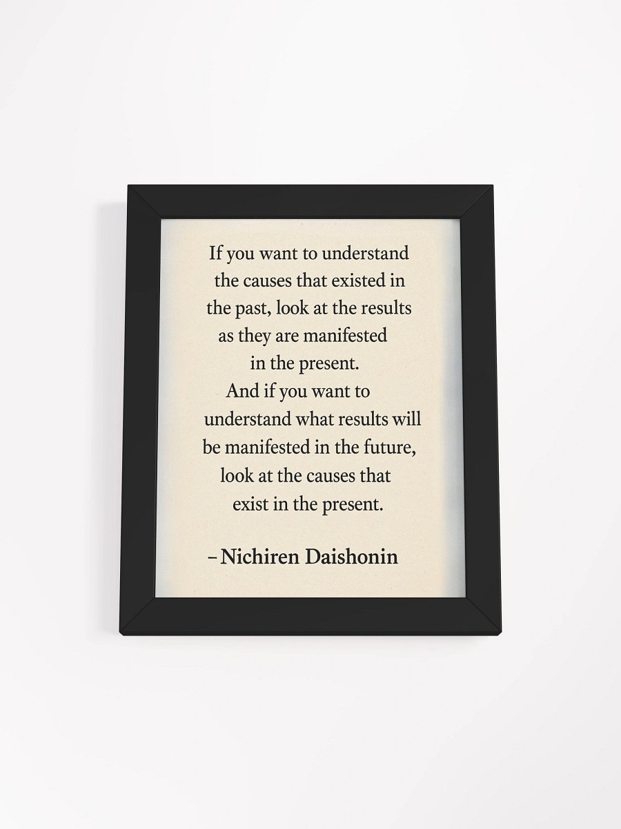 Nichiren Daishonin Quote – Framed Poster for Daily Inspiration product image (2)