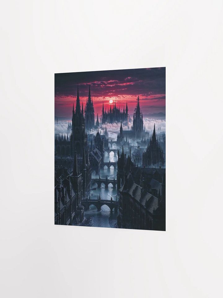 Crimson Dusk Over the Forgotten Realm Matte Poster product image (2)