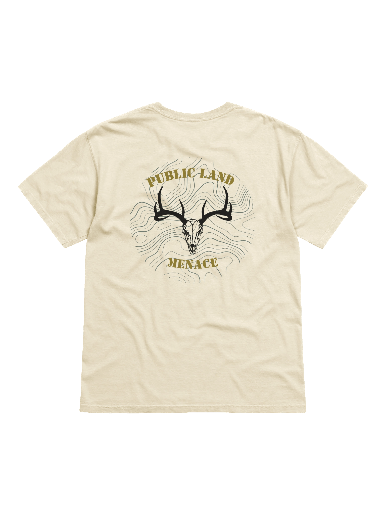 Public Land Menace Skull Antlers Hunting Shirt product image (71)