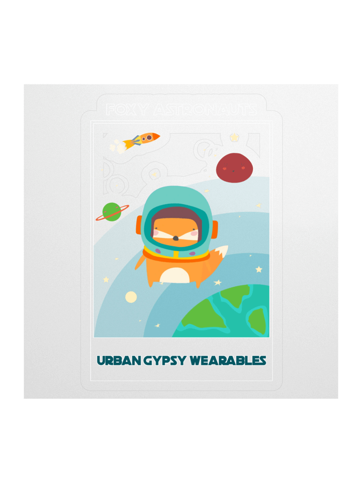 Cosmic Fox Astronaut Kiss Cut Stickers product image (1)