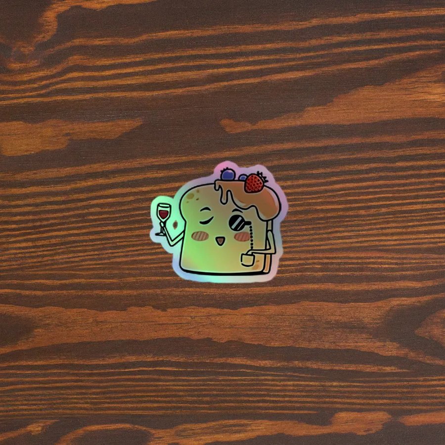 Fancy Toast Sticker (Holographic) product image (3)