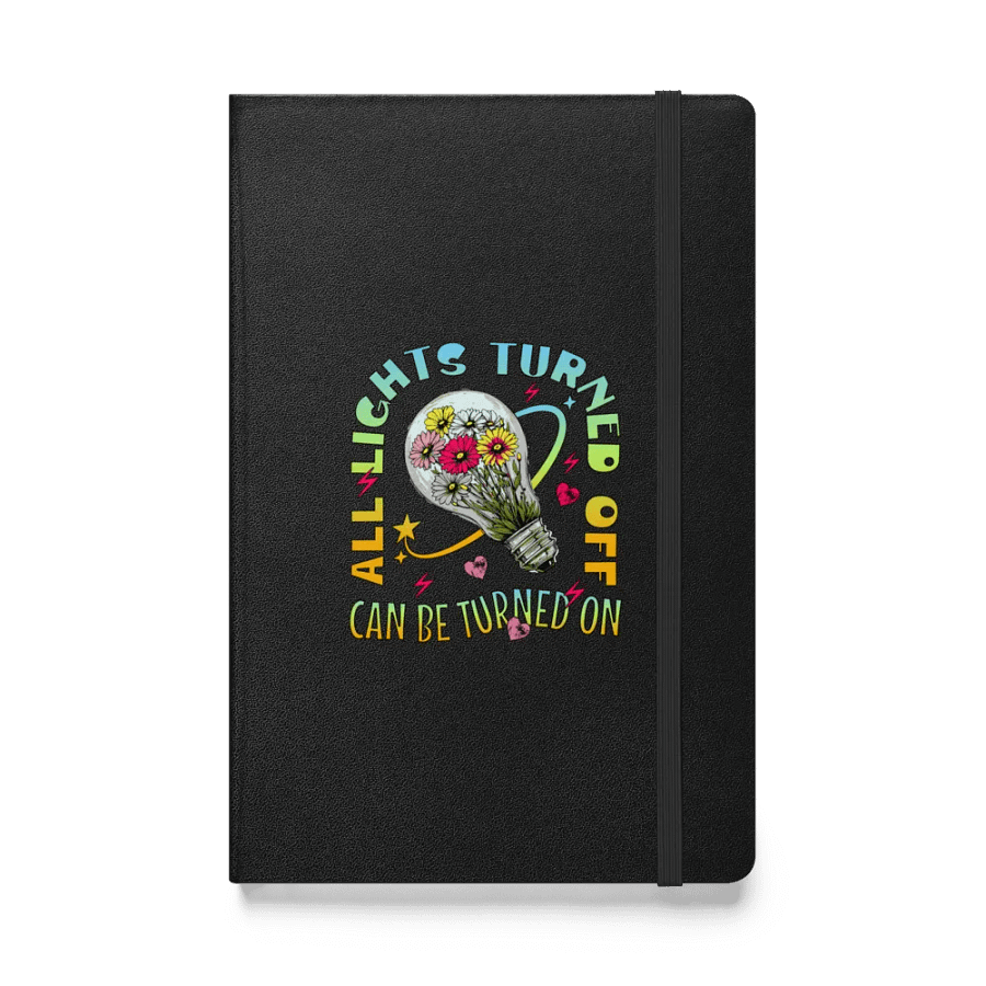 All Lights Turned Off Floral Lightbulb Hardcover Notebook product image (1)