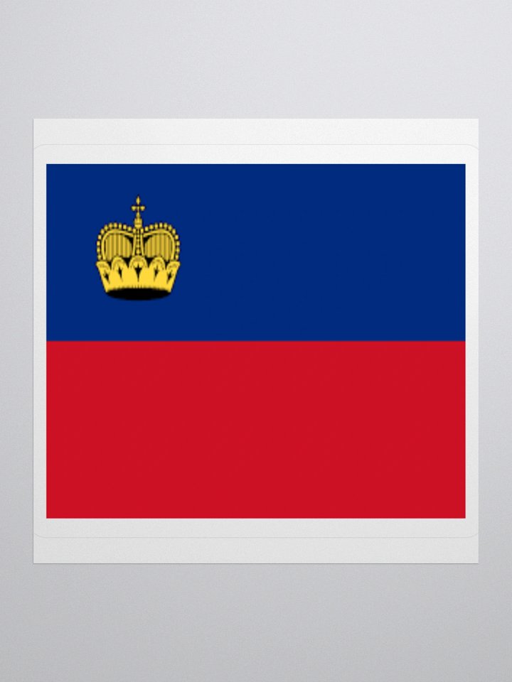 Liechtenstein Flag Sticker | Crown Design | Durable Vinyl | 3 Sizes product image (3)