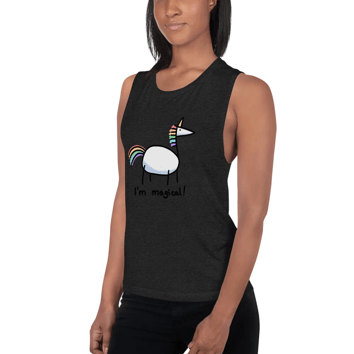 Whimsical Unicorn Muscle Tank product image (2)