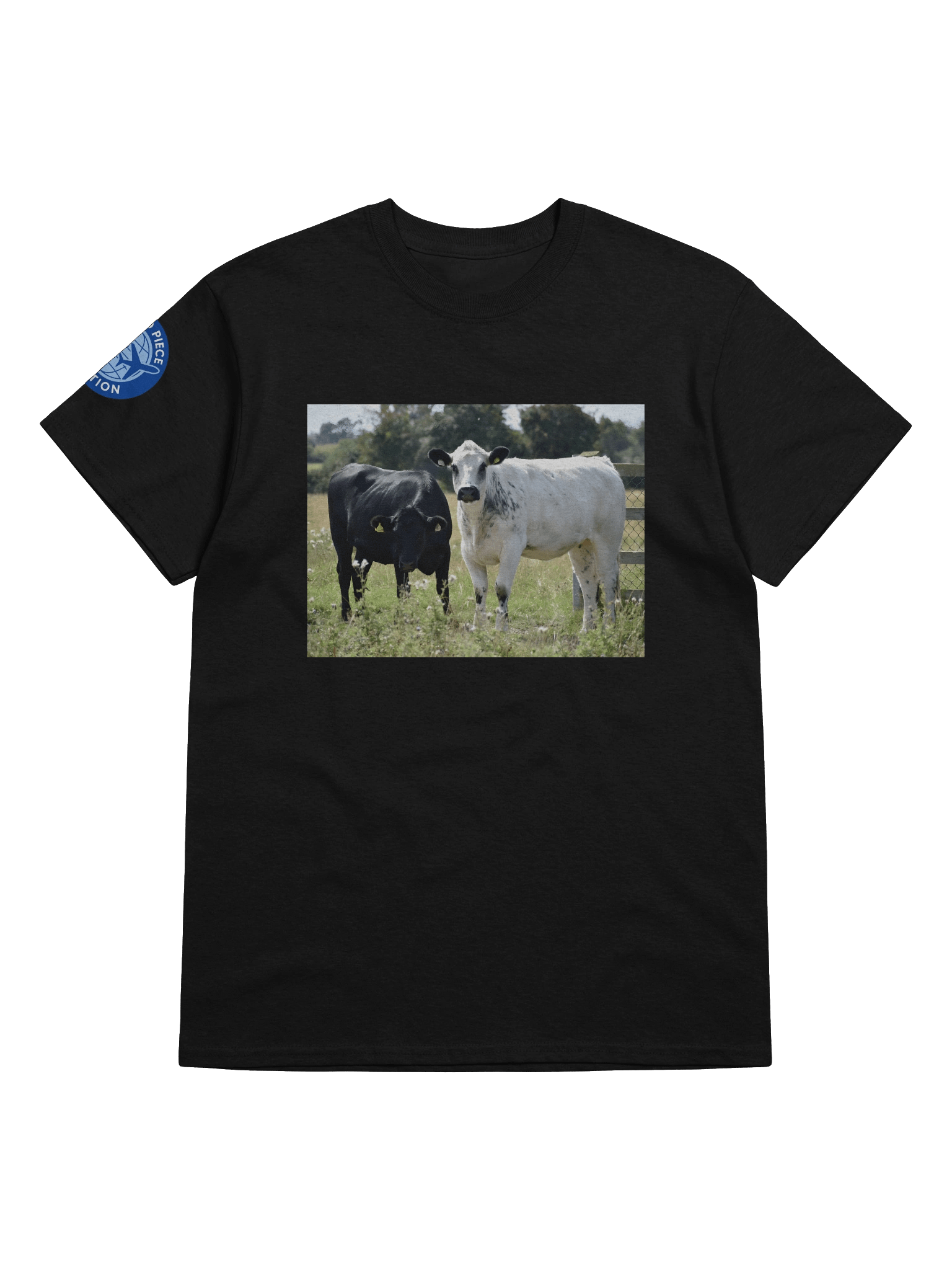 Black and White Cow Heavyweight T-Shirt product image (33)