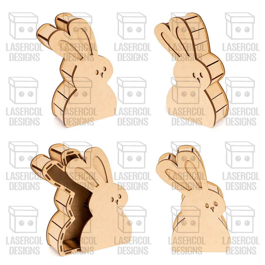 Easter Bunny Shaped Boxes Set 2 - Laser Cut Files product image (3)