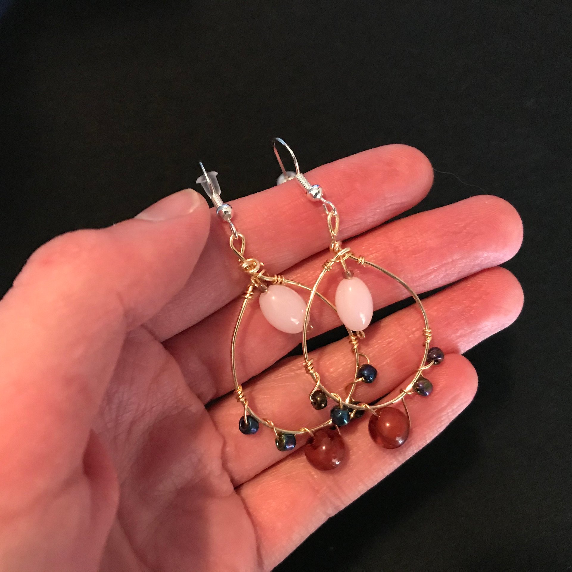 Multi-colored Oval Drop Earrings product image (1)