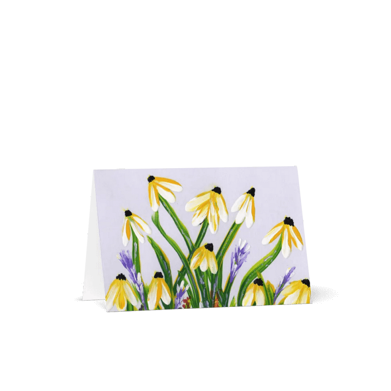 Daisy Yellow White Hues - Greeting Card