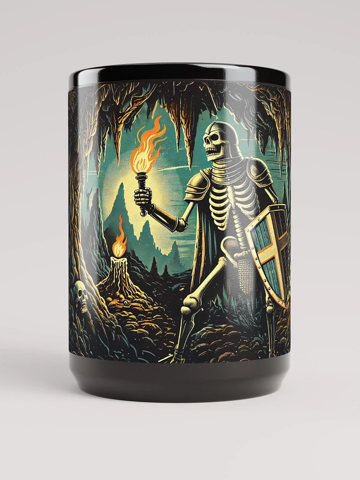 Skeleton Knight Explorer Black Glossy Mug product image (1)