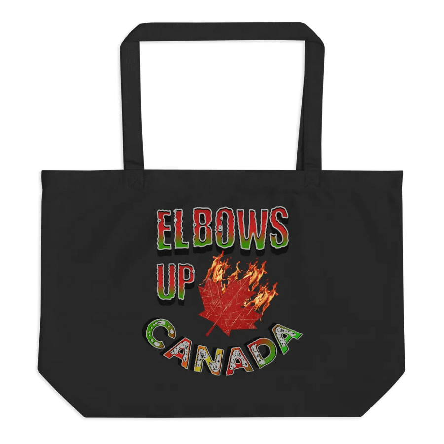 Elbows Up Canada Flaming Maple Leaf Eco Tote product image (1)