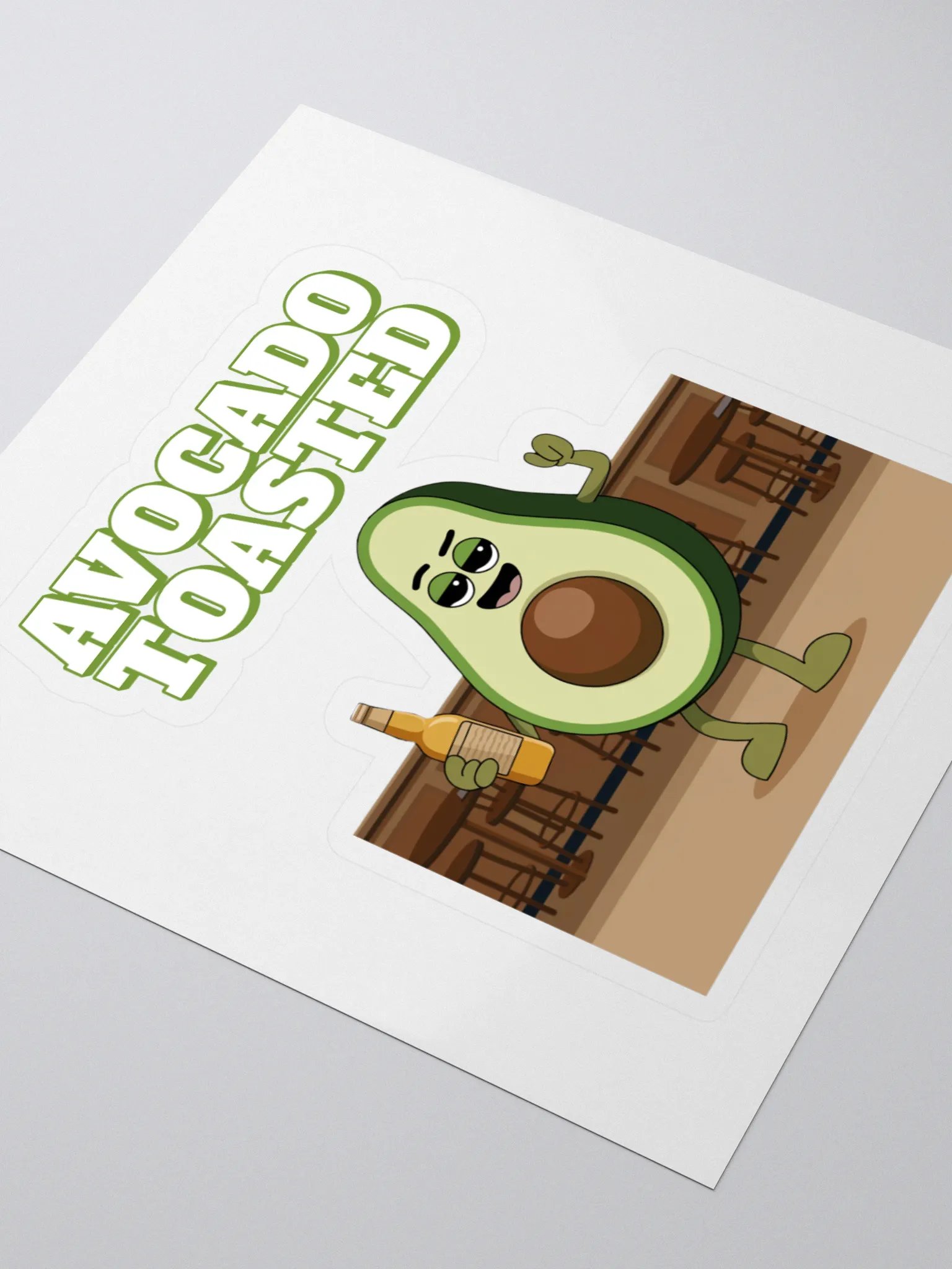 Avocado Toasted Funny Sticker product image (3)