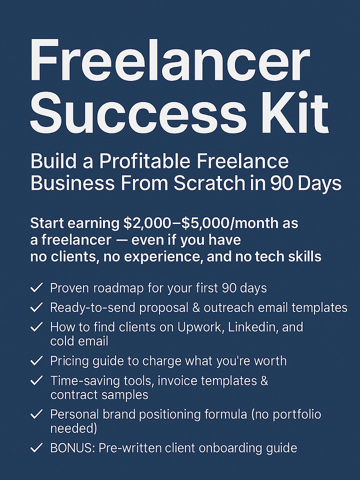 Freelancer Success Kit: Build a Profitable Freelance Business From Scratch in 90 Days product image (1)