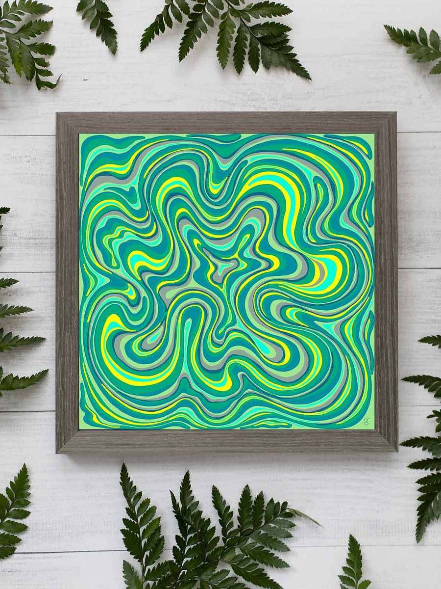 Psychedelic Canvas - Swirling Abstract Art - Stone No. 7 product image (111)