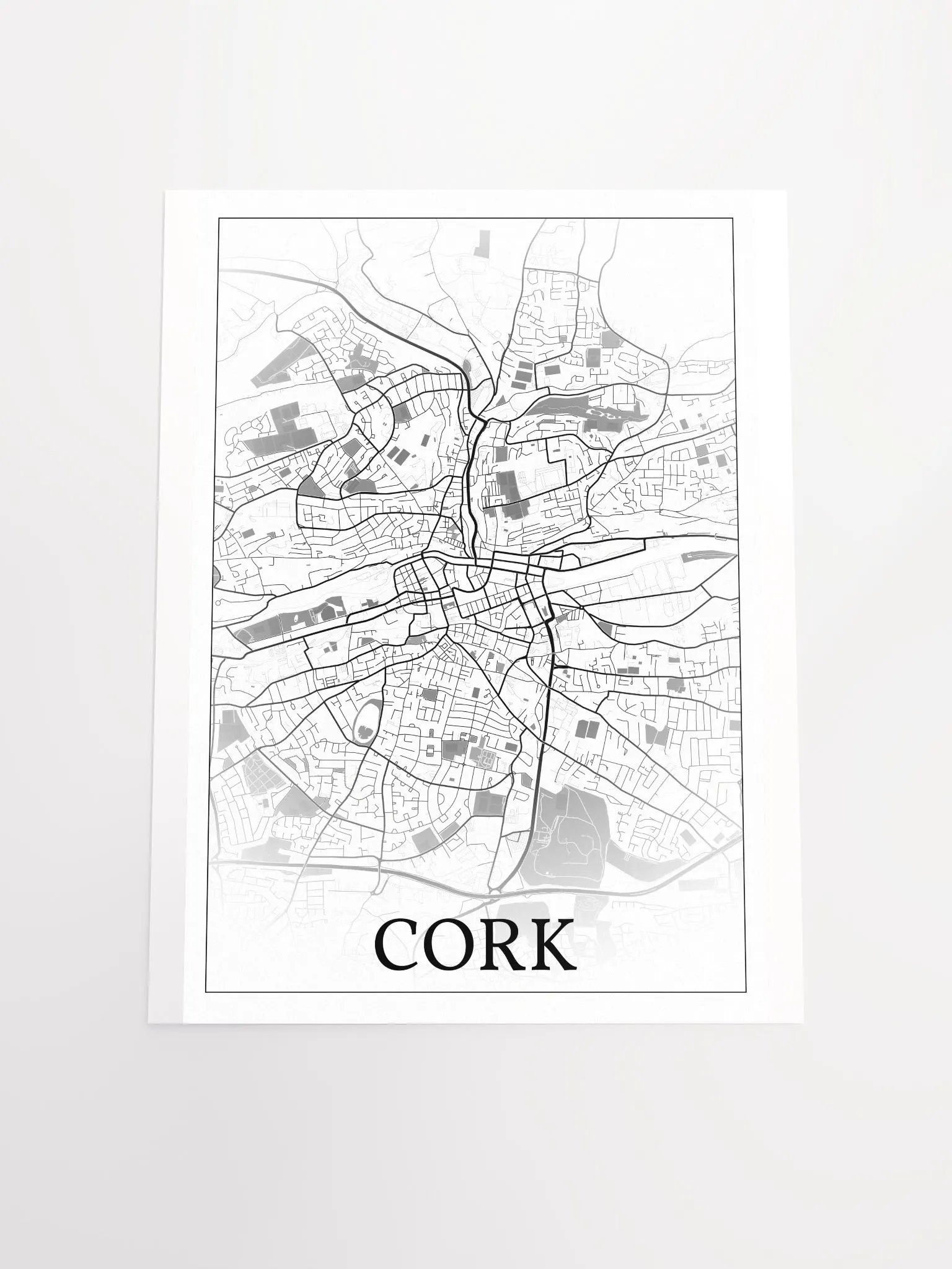 Cork, Éire, city map print product image (18)