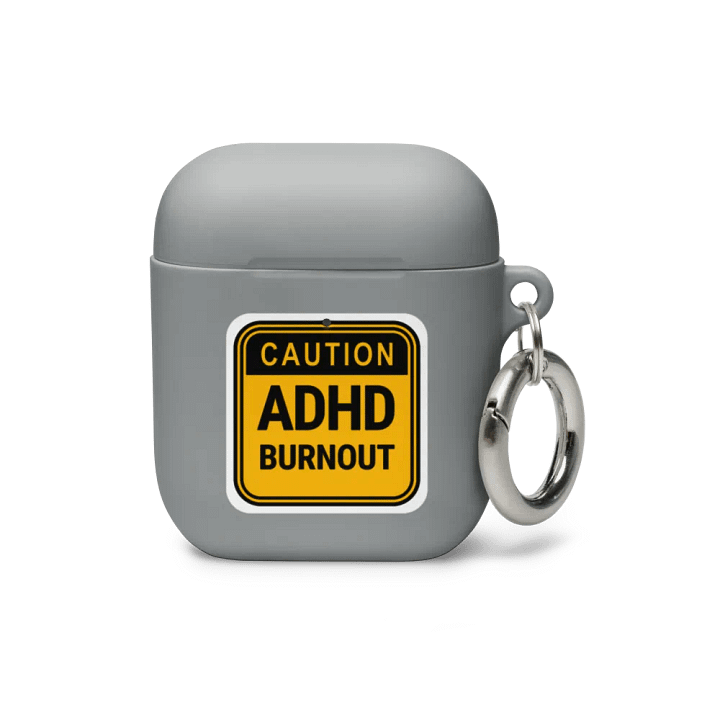 CAUTION: ADHD BURNOUT (bubble design) airpods case product image (2)