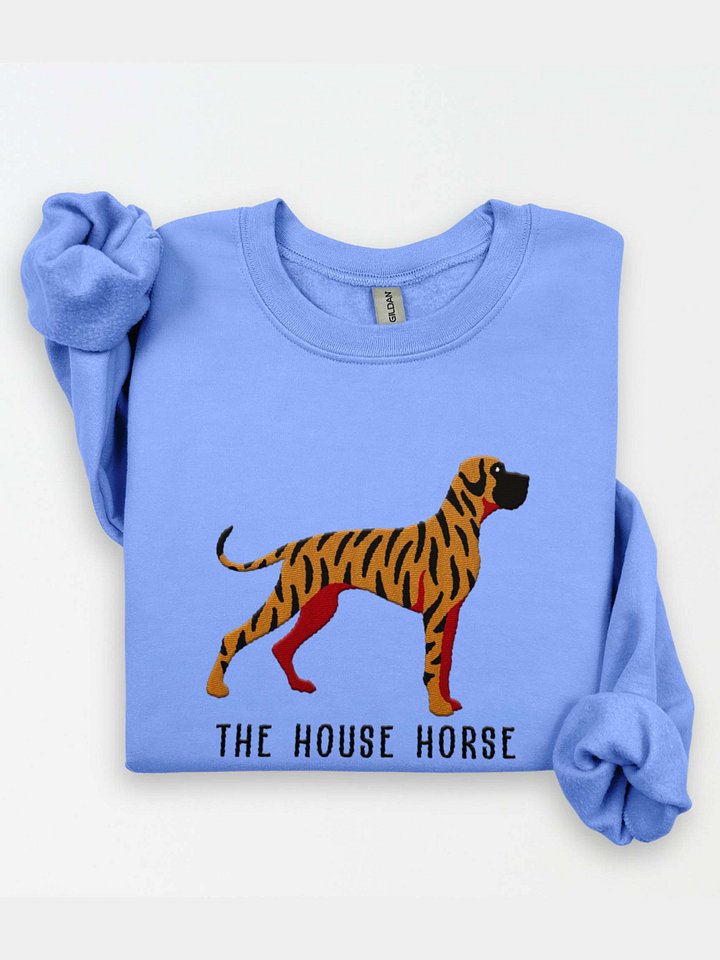 The House Horse Sweatshirt (Embroidered) of a Great Dane(Brindle) product image (1)