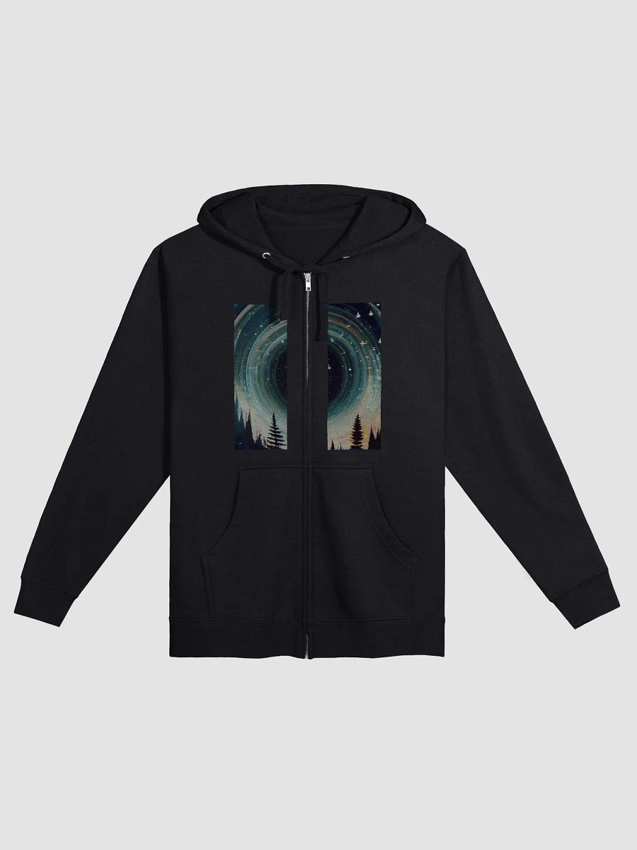 Starry Night Swirl Fleece Zip-Up Hoodie product image (1)