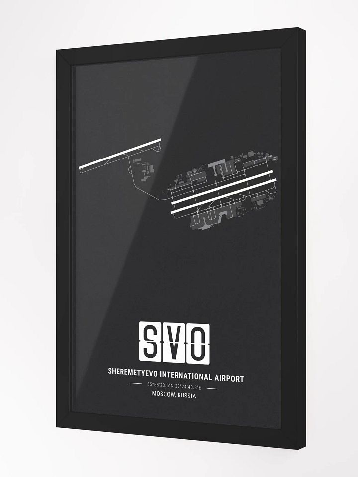 Framed Airport SVO Premium Map On Matt Paper product image (2)
