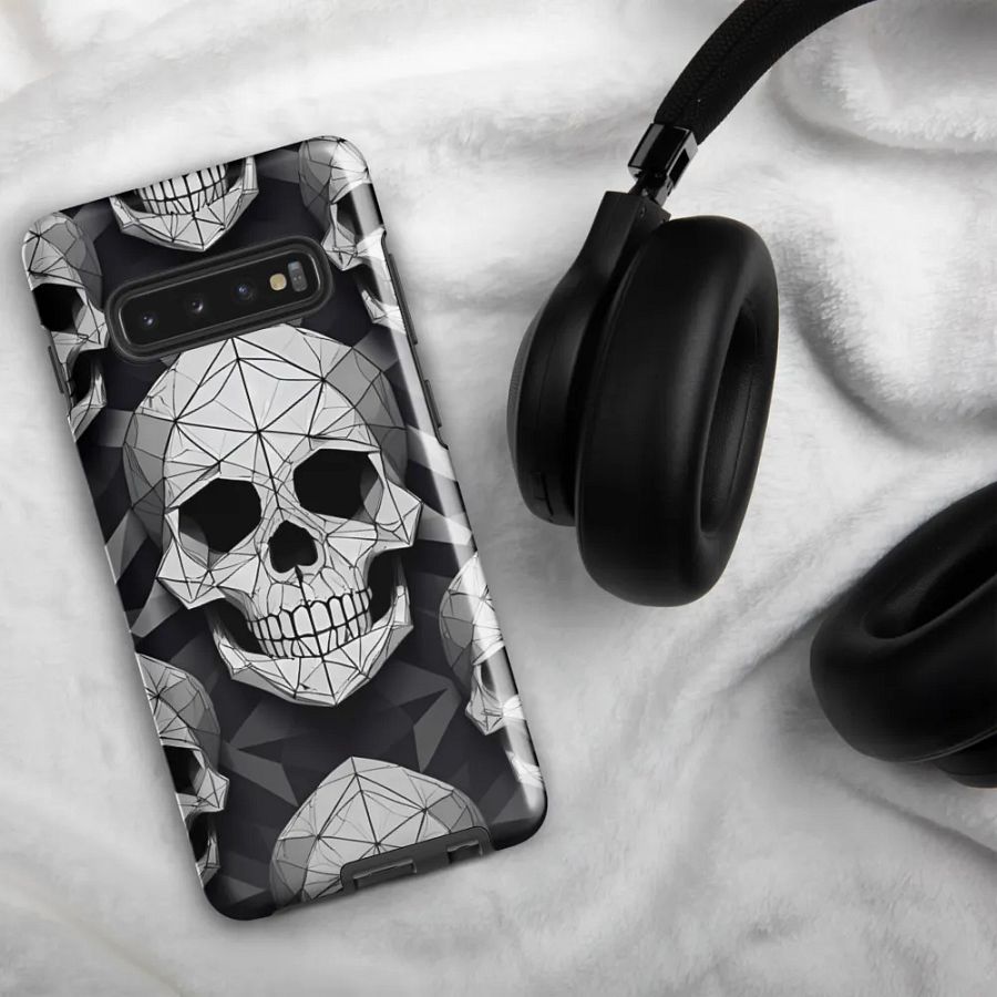Edgy Geometry: Geometric Skull Samsung Galaxy Case product image (50)