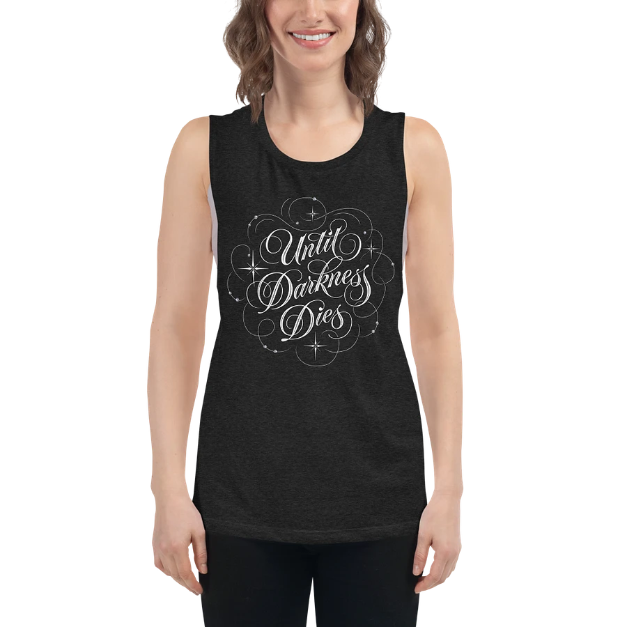 Until Darkness Dies (swirls design) Bella+Canvas Women's Flowy Muscle Tank product image (5)