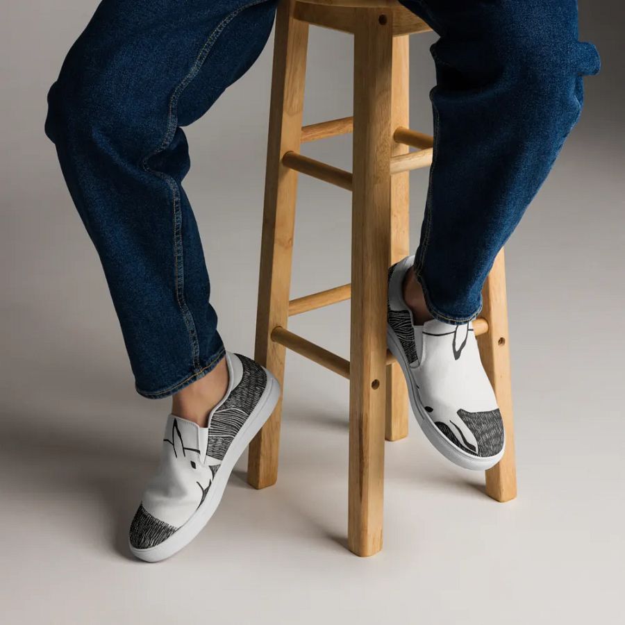 Premium White Men's Slip-On Shoes n. 18 product image (5)