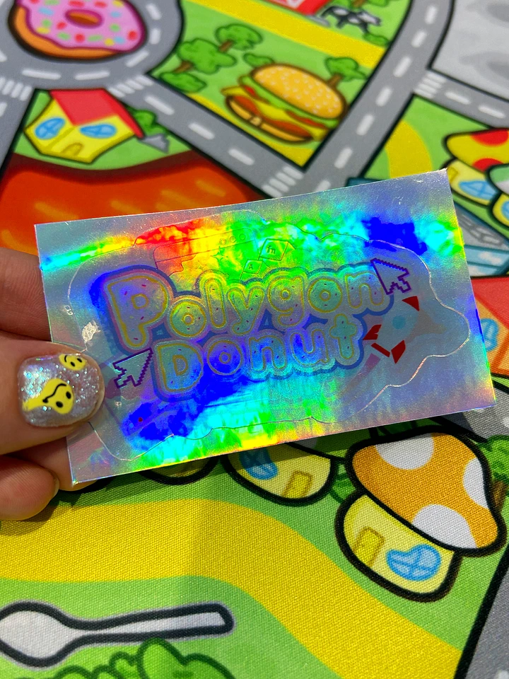 Polygon Donut Logo Holographic Sticker product image (2)