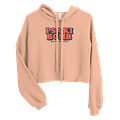 Red PsakiBomb Women's Cropped Hoodie product image (8)