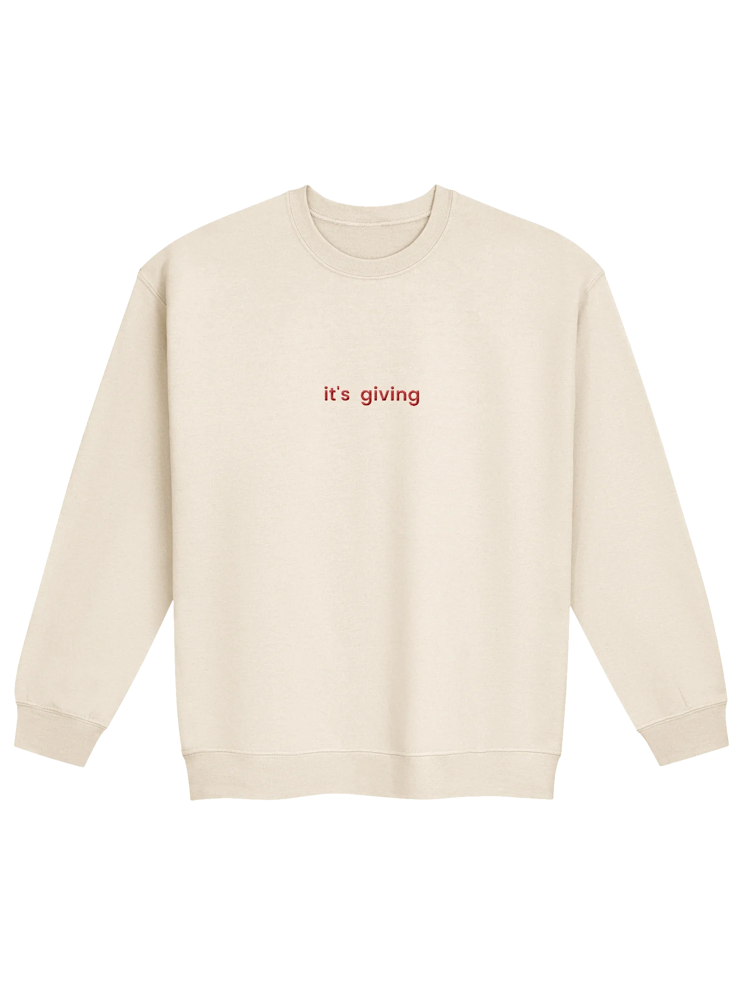 it's giving Light Colors Crew Neck Sweatshirt - Embroidered product image (1)