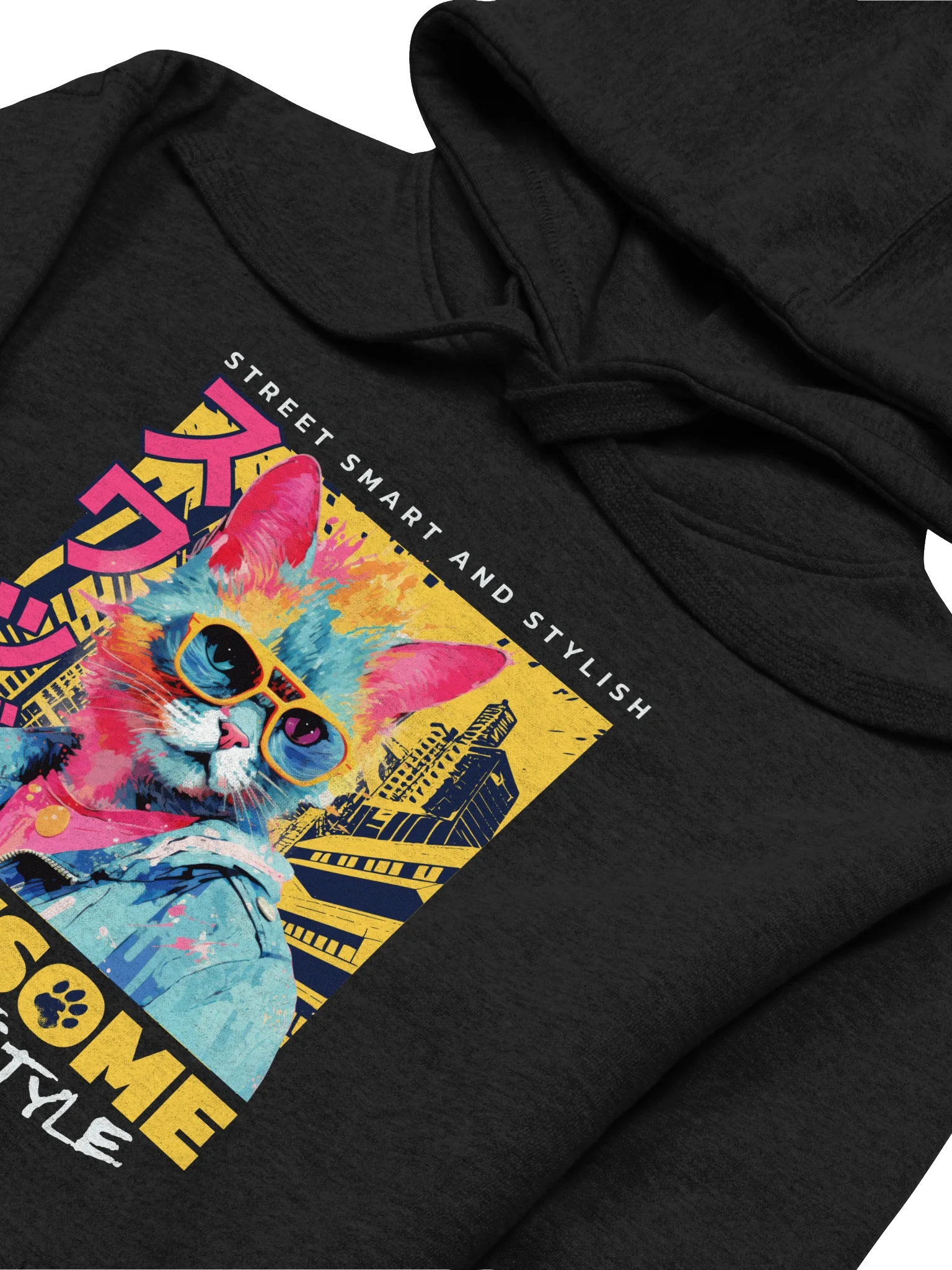 Trendy Pawsome Cat Comfort Hoodie: Stylish Streetwear product image (24)