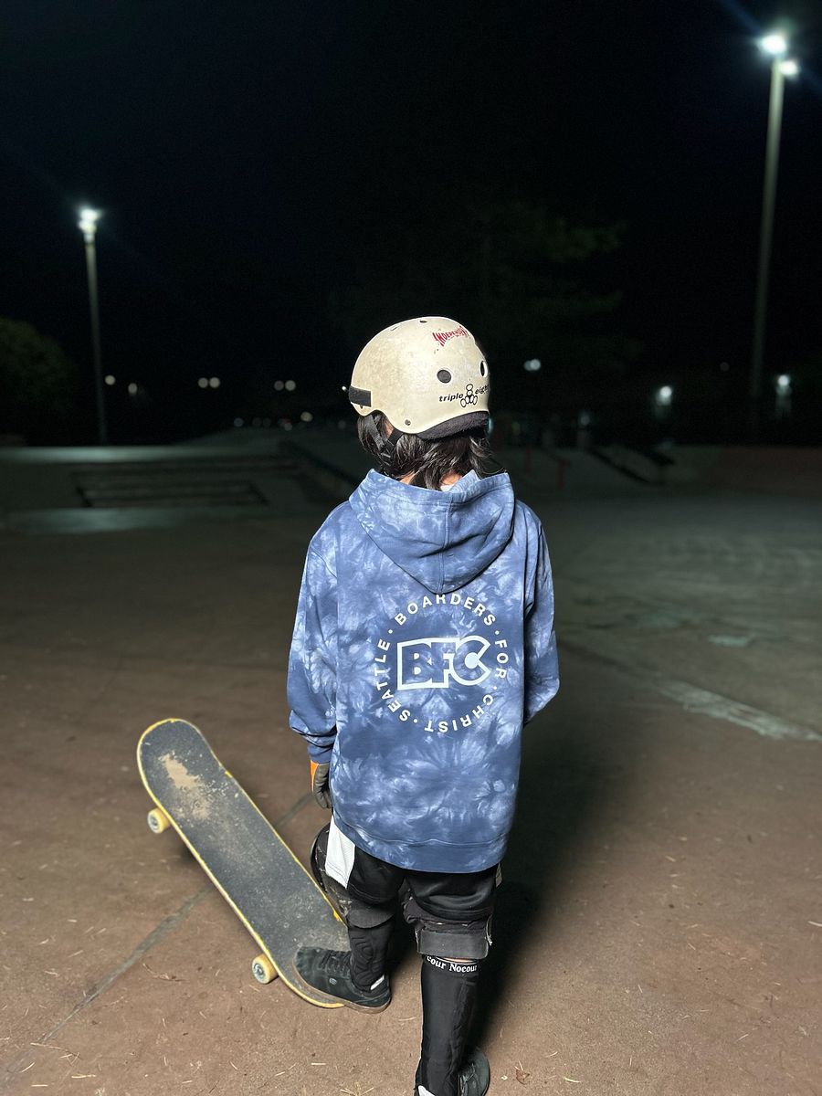 NEW* Midnight YOUTH and ADULT Navy Tie Dye New BFC Logo Hoodie product image (3)