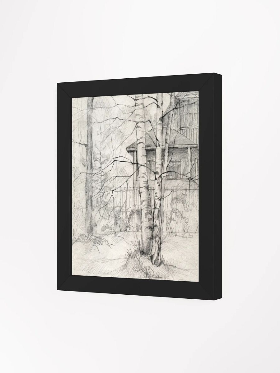 Vibrant Ayous Wood Framed Matte Poster - Dacha and Trees product image (56)
