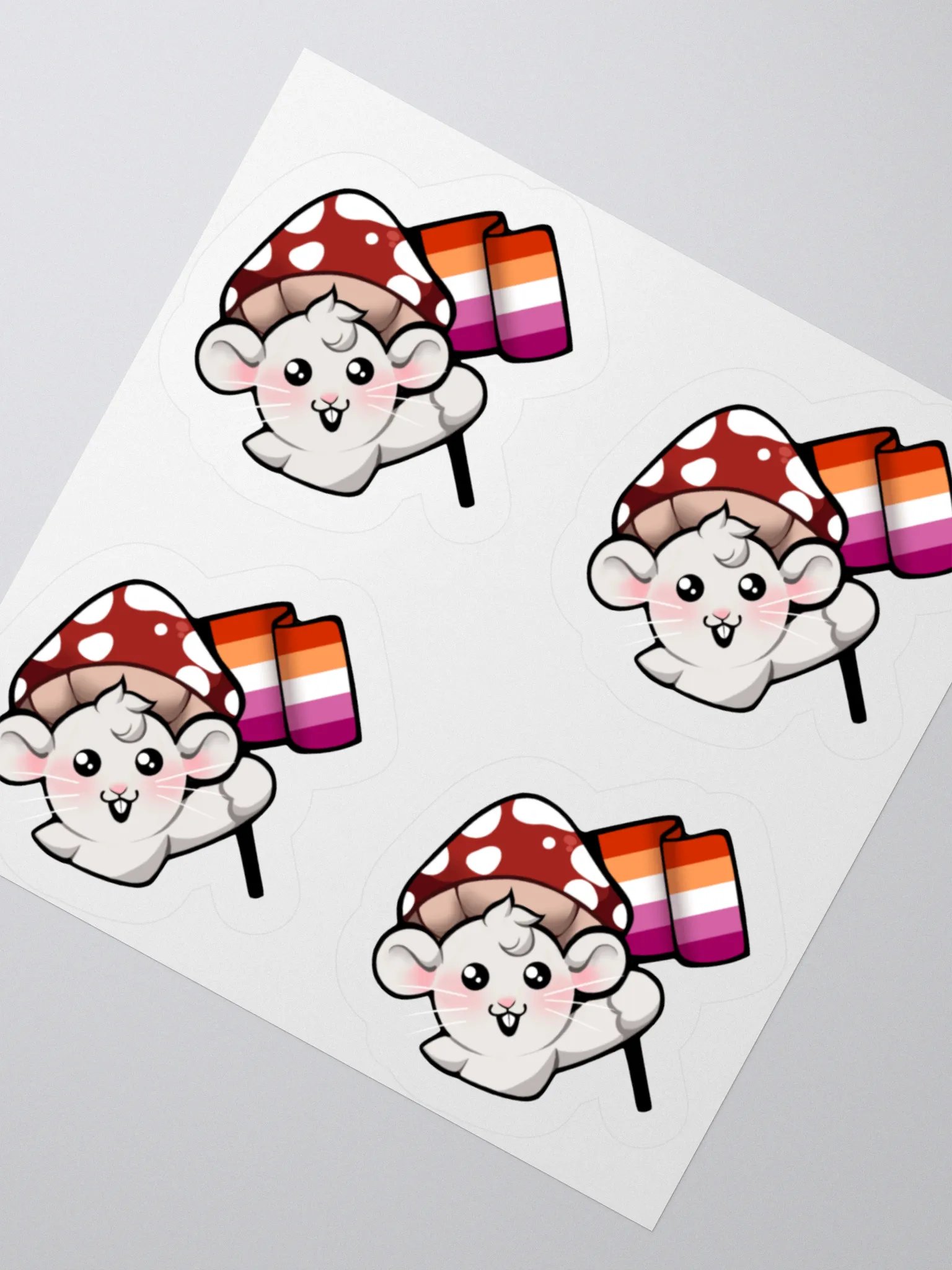 Lesbian/WLW Pride Flag Stickers product image (2)