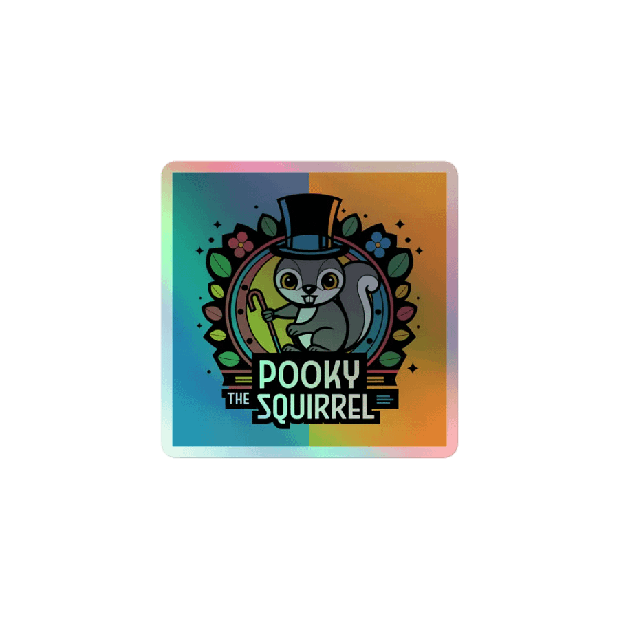 Pooky's Holographic Squirrel Sticker Set product image (1)