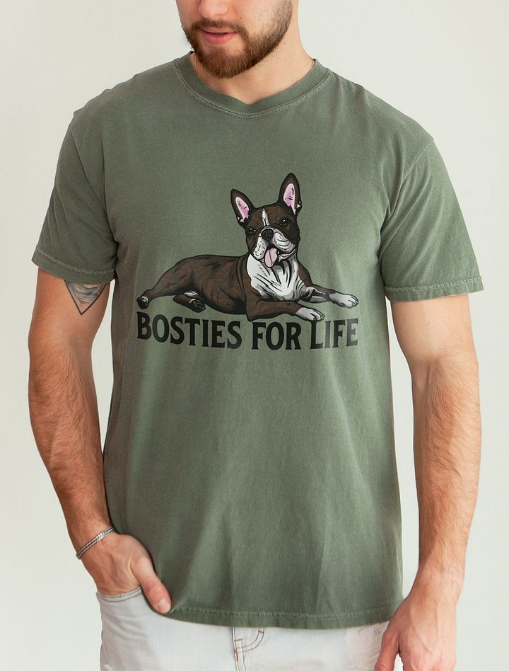 Bosties for Life T-Shirt of a Boston Terrier(Brindle) | Funny T-Shirt for Bostie Paw-rents product image (19)