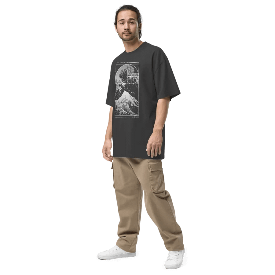 The Great Wave of Fibonacci Spiral - Oversized Tee product image (6)