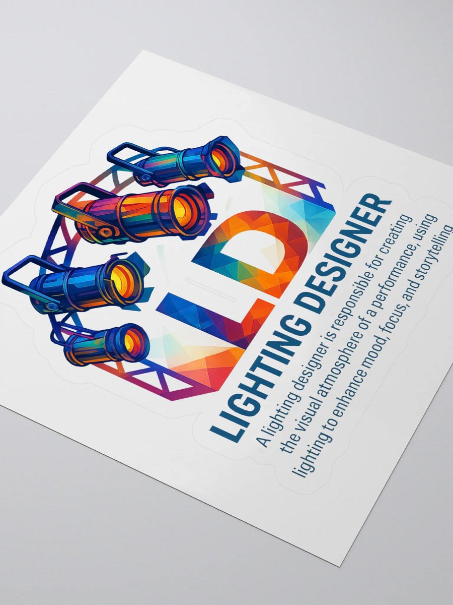 Theatrically Jerry: "LD (Light Designer) Prismatic Series Stickers product image (9)