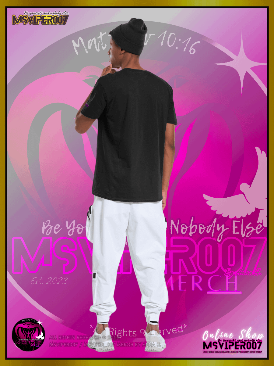 T-Shirt - "MsViper_007™ Brand Classic [purple/blk emblem] Support&Sport" - Streetwear/Cozy Lightweight T-Shirt By Anna H. product image (6)