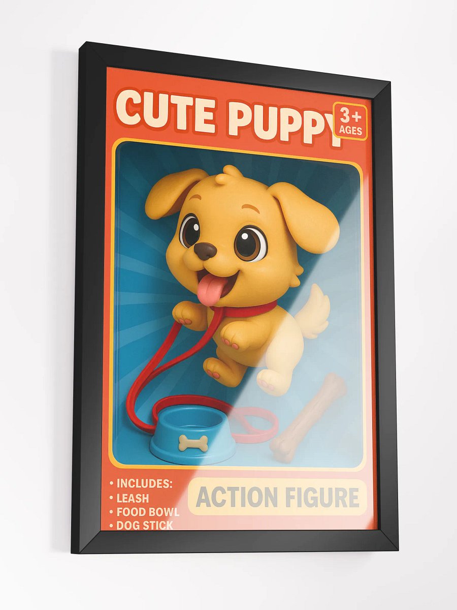 Cute Puppy Playtime Action Figure Wall Art product image (9)