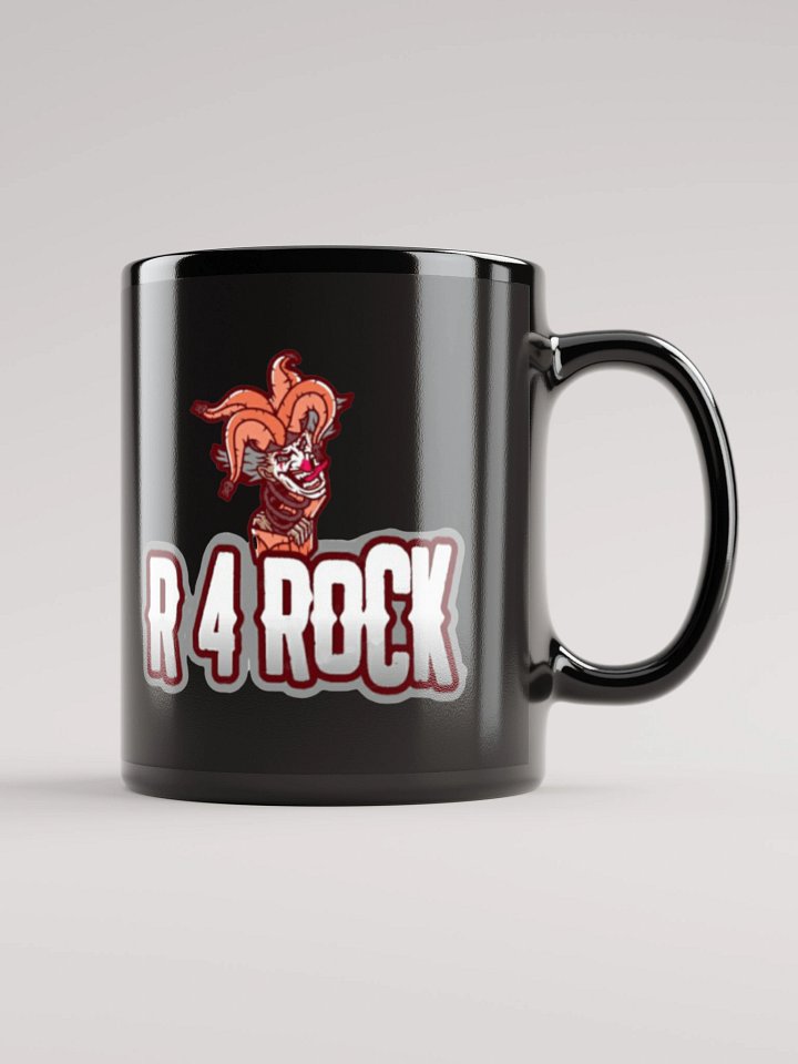 R 4 ROCK Black Ceramic Mug – Fuel Your Game with Attitude product image (2)