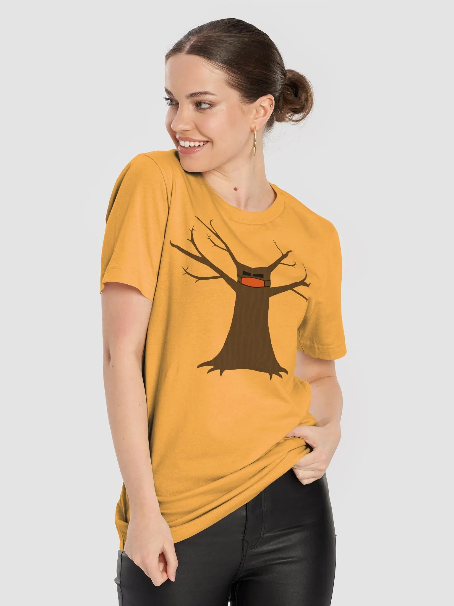 Spooky Tree Wearing A Face Mask Supersoft T-Shirt product image (1)