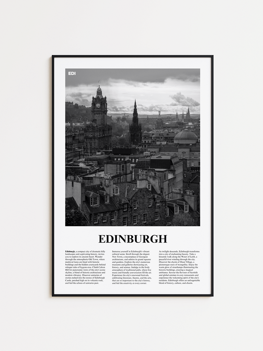 Edinburgh 01 Newspaper Poster | Framed product image (1)
