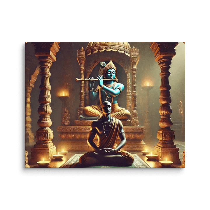 Paint of Sri Krishna Chaitanya Mahaprabhu and Sri Krishna. product image (2)