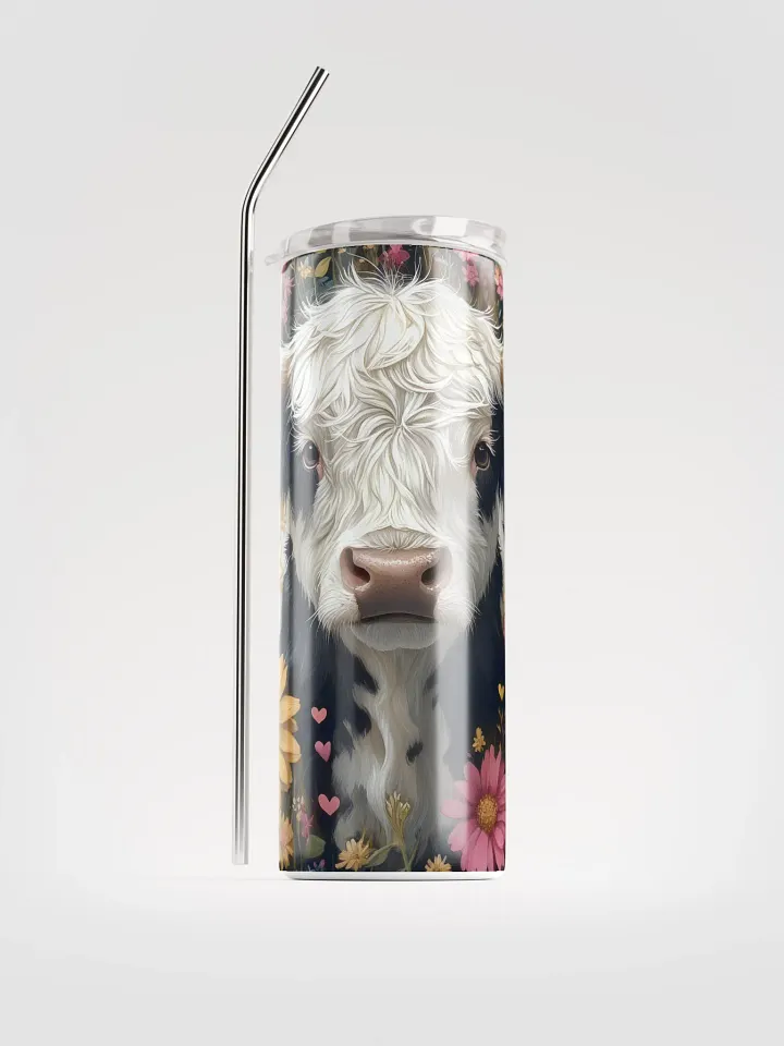 Floral Cow Stainless Steel Tumbler product image (2)